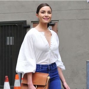 H&M Cotton Balloon Sleeve Top